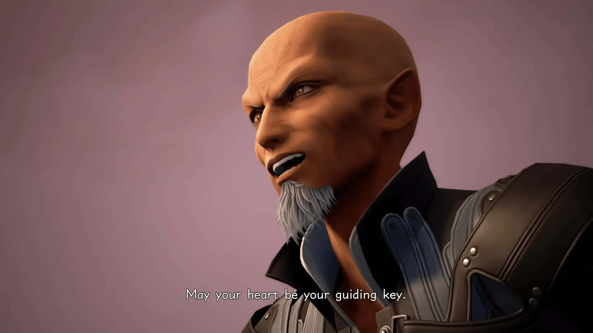 Kingdom Hearts Xehanort, bald elf-like character, gray goatee, Full HD Desktop Wallpaper