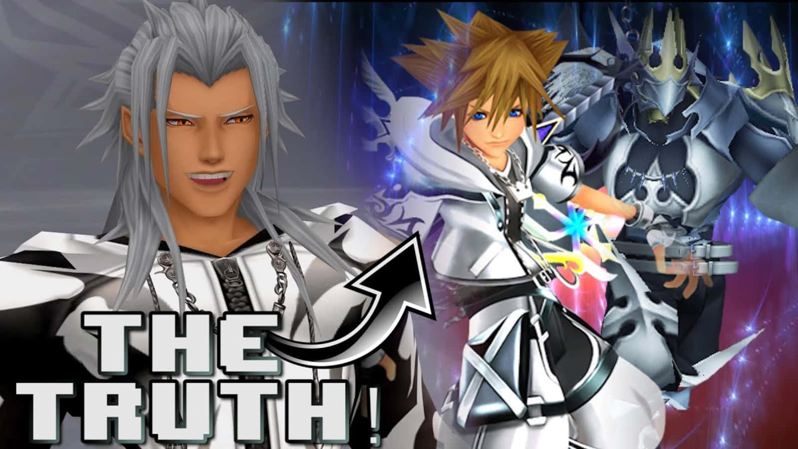 Kingdom Hearts Xemnas, anime characters, glowing effects, HD Desktop Wallpaper
