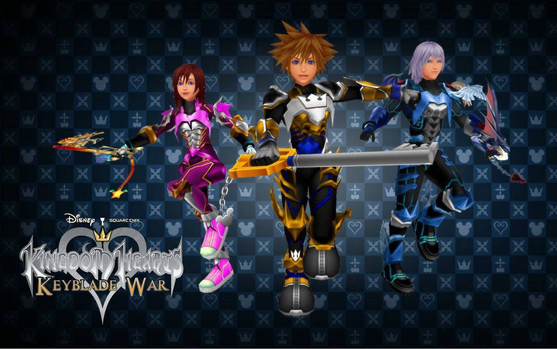 Kingdom Hearts, keyblade, anime-style warriors, SD Desktop Wallpaper