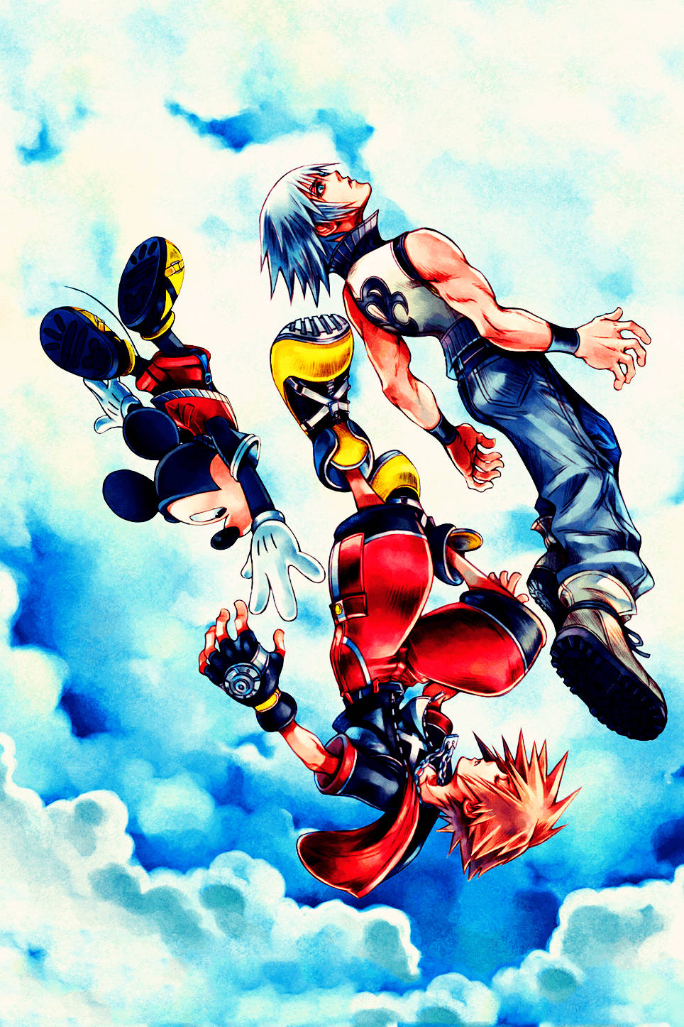 Kingdom Hearts, anime characters, bright blue sky, HD Phone Wallpaper