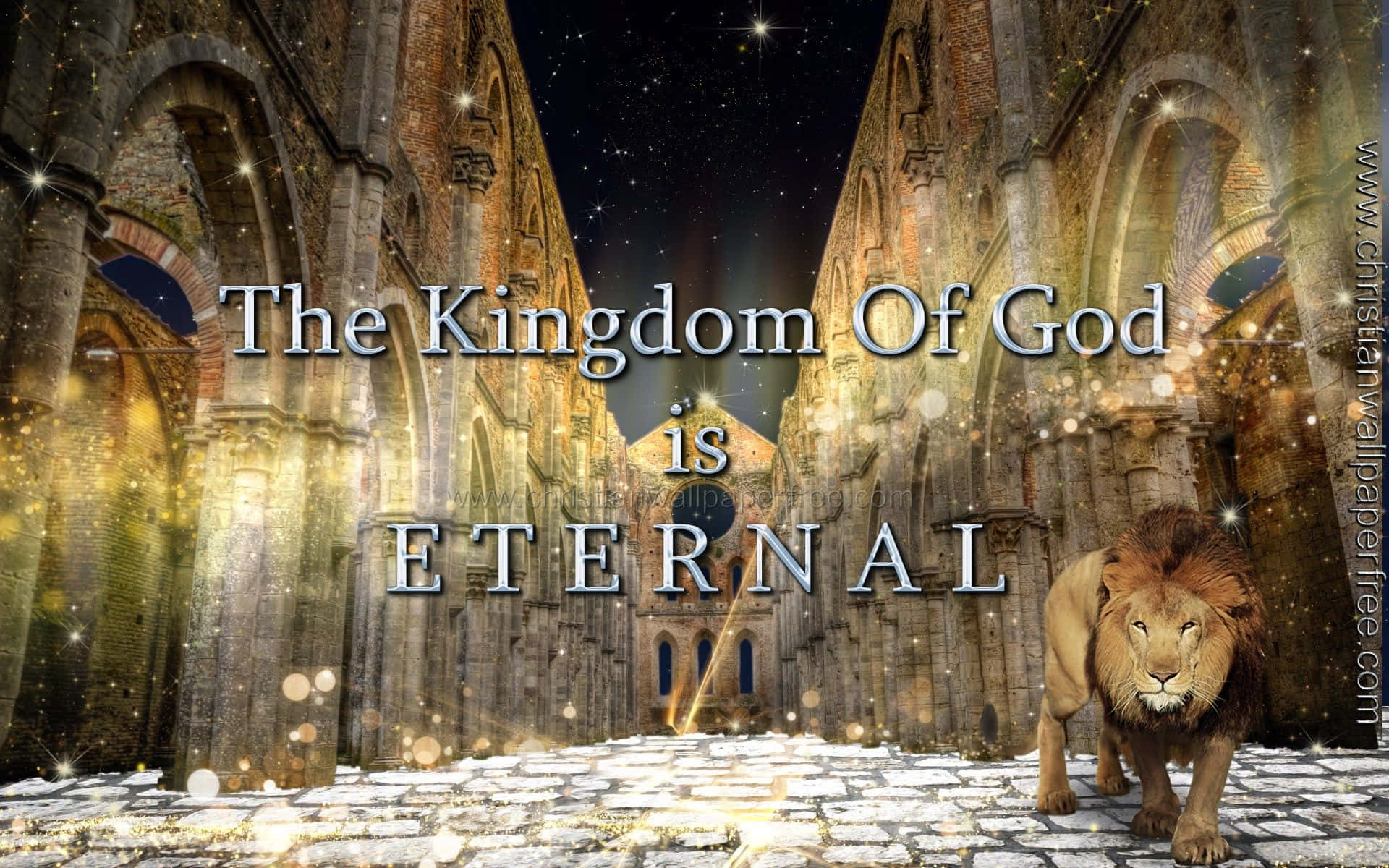 Kingdom Of God, lion, cathedral, Full HD Desktop Wallpaper