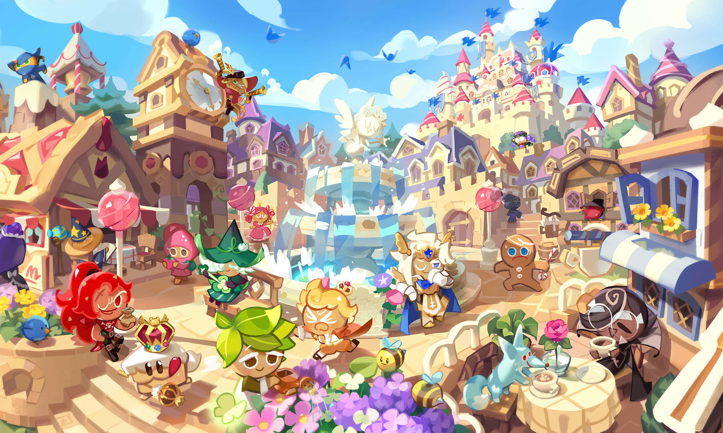 Kingdom, 2400 x 1440, cartoon town, Full HD Desktop Wallpaper