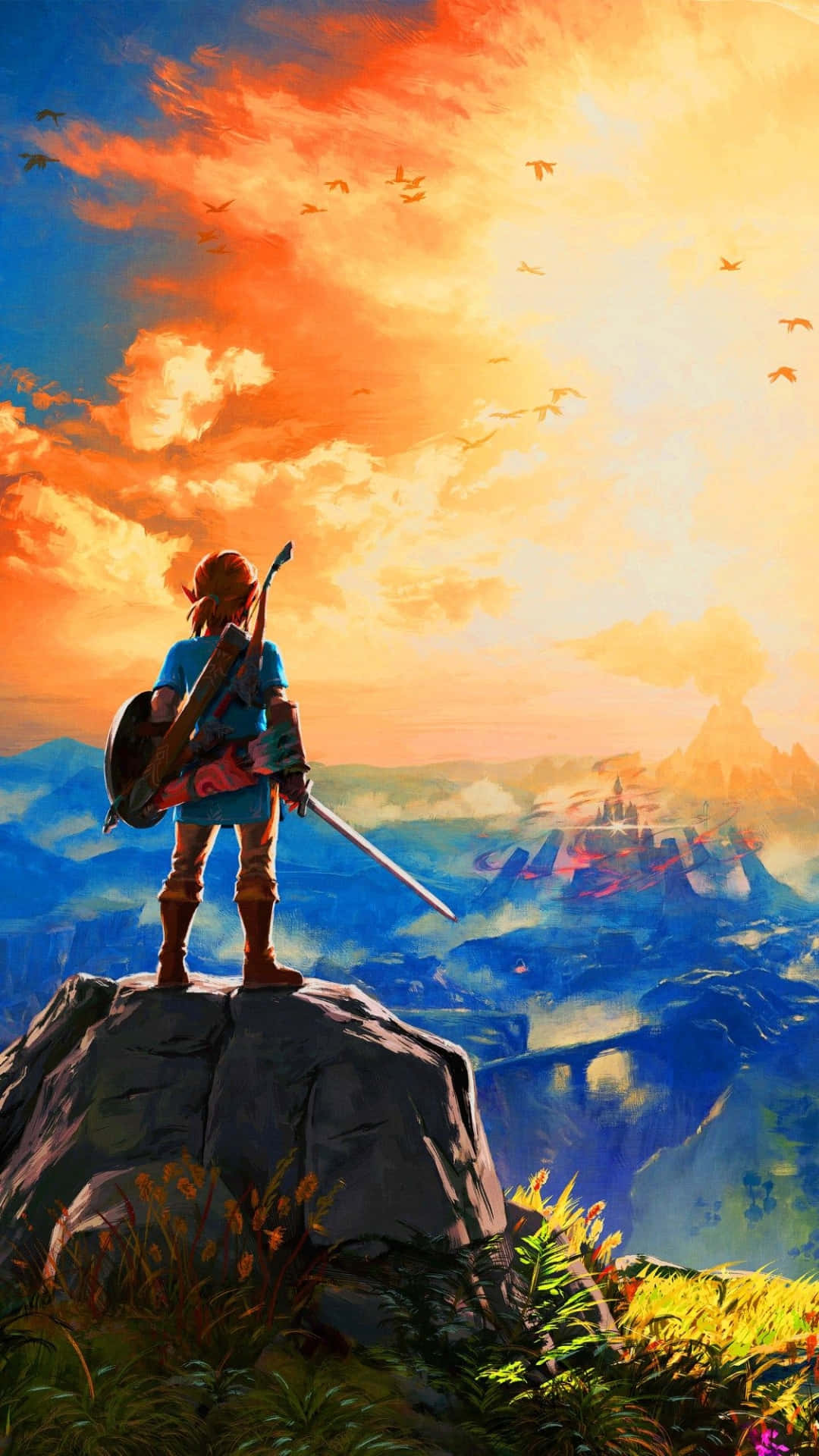 Kingdom, sunset, rocky peak, Full HD Phone Wallpaper