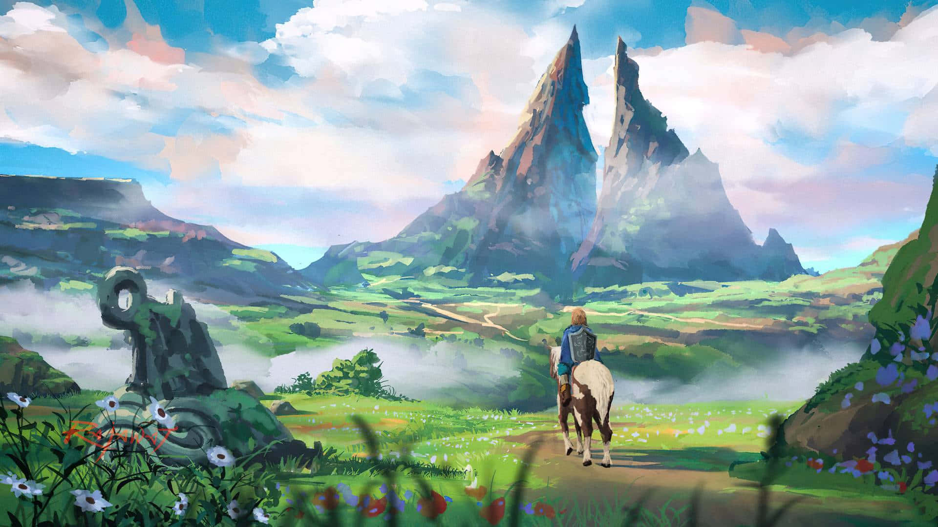 Kingdom, lone rider, horse, Full HD Desktop Wallpaper