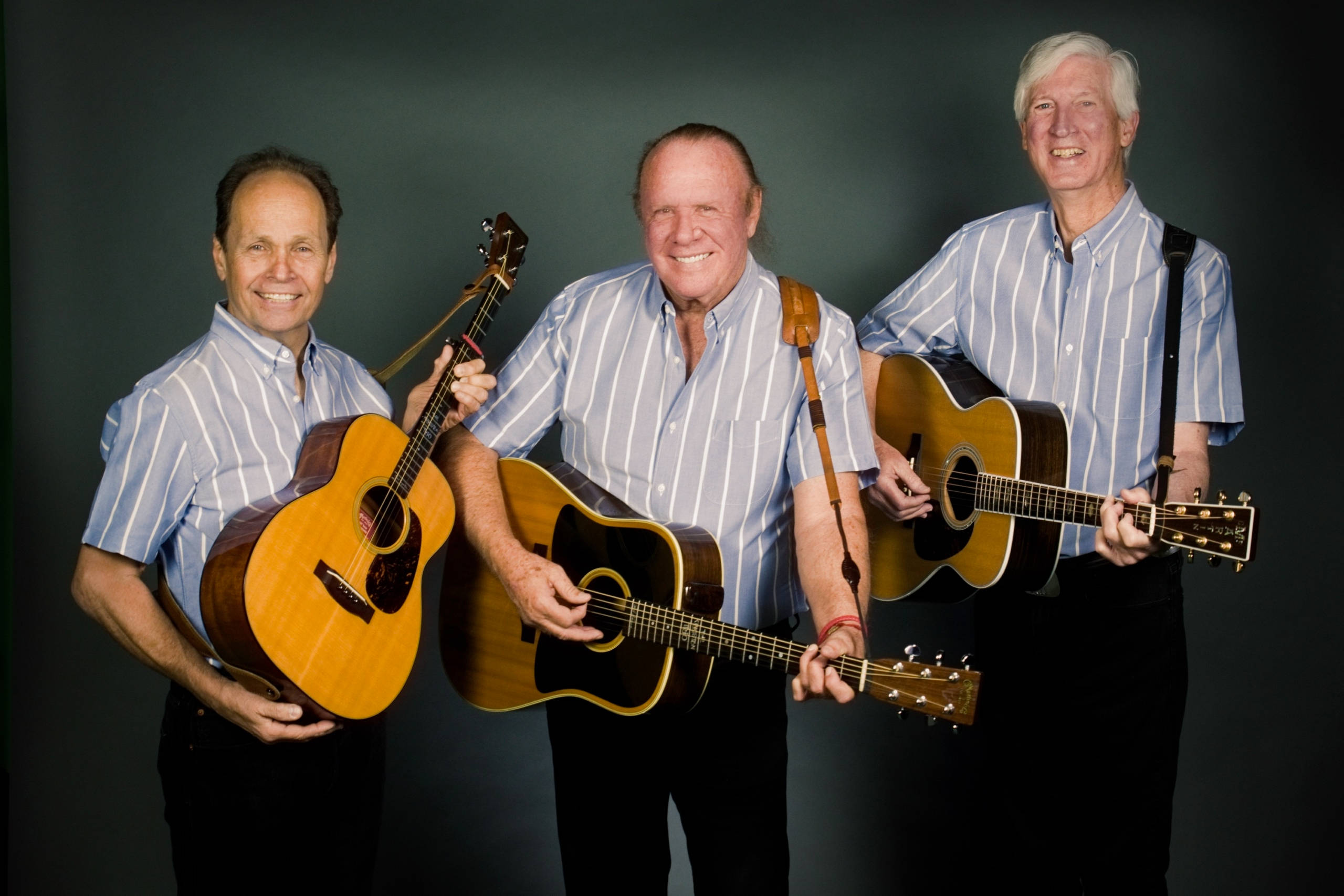 The Kingston Trio, 2020 tour, acoustic guitars, 2K Desktop Wallpaper