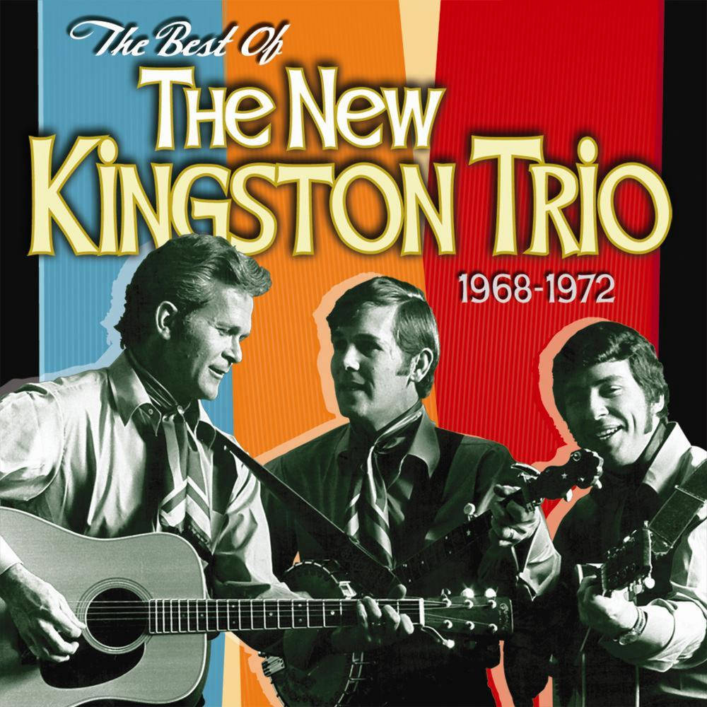 New Kingston Trio, acoustic guitars, blue orange and red stripes, SD Desktop Wallpaper