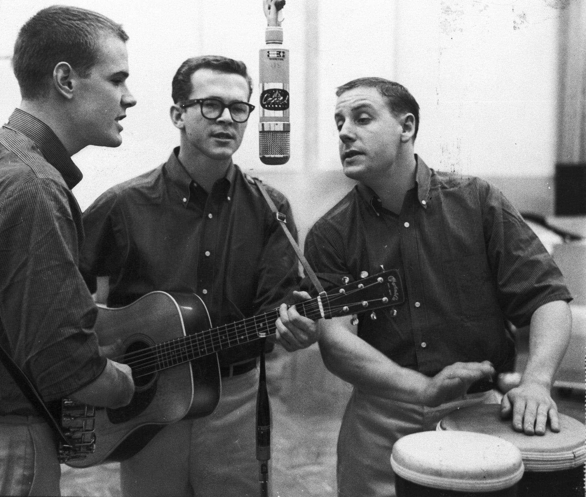 The Kingston Trio, vintage recording studio, microphone, Full HD Desktop Wallpaper