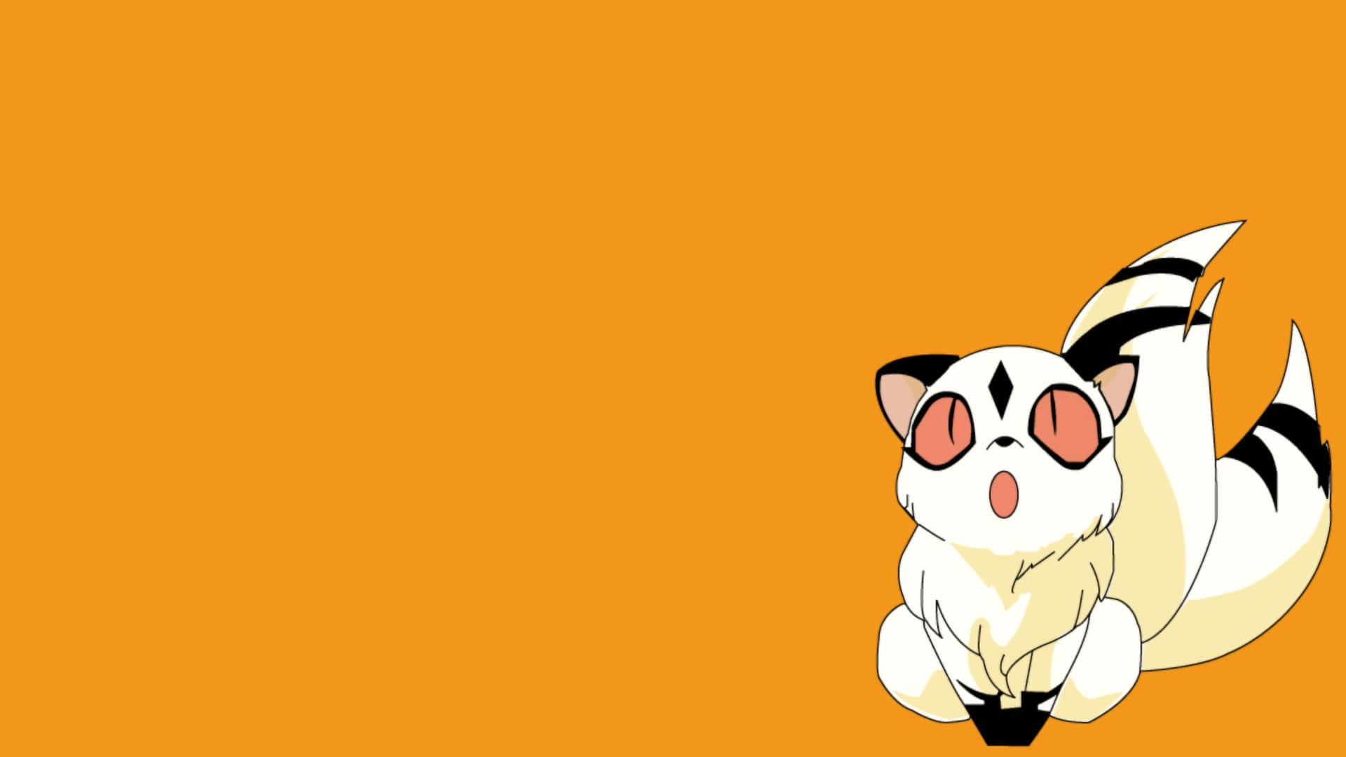 Kirara, anime cat, orange eyes, Full HD Desktop Wallpaper