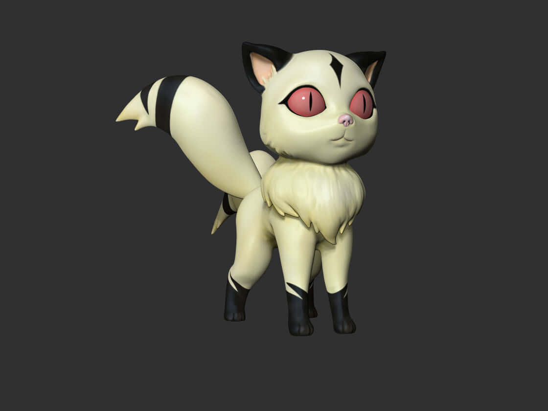 Kirara, animated kirara character render, cream and black, SD Desktop Wallpaper