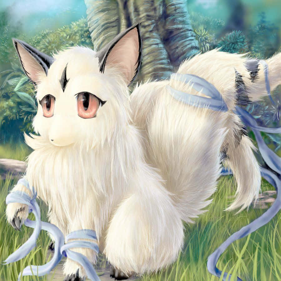 Kirara, anime fox, amber eyes, SD Desktop Wallpaper