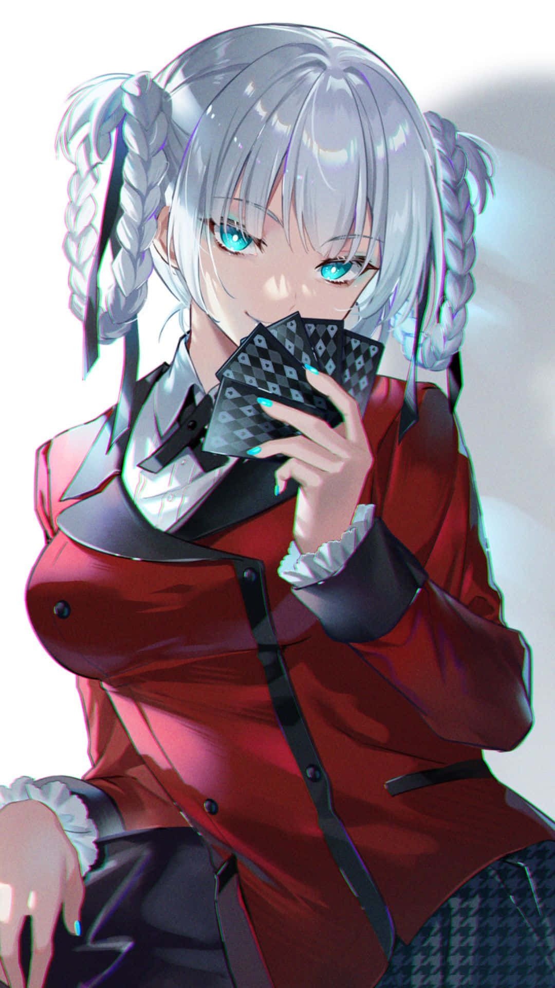 Kirari Momobami, student council president, silver-haired, Full HD Phone Wallpaper