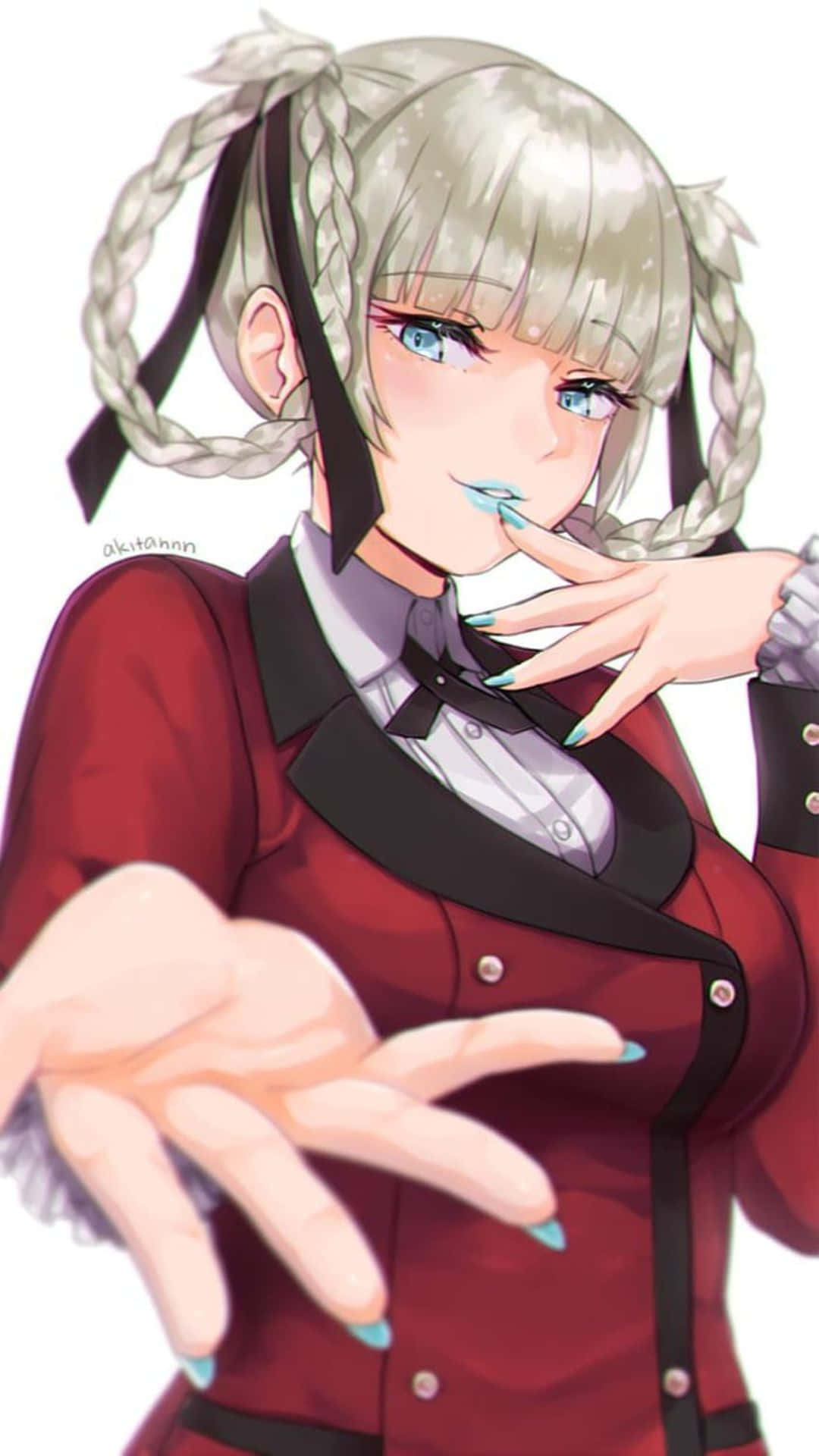 Kirari Momobami, silver-haired, braided pigtails, Full HD Phone Wallpaper