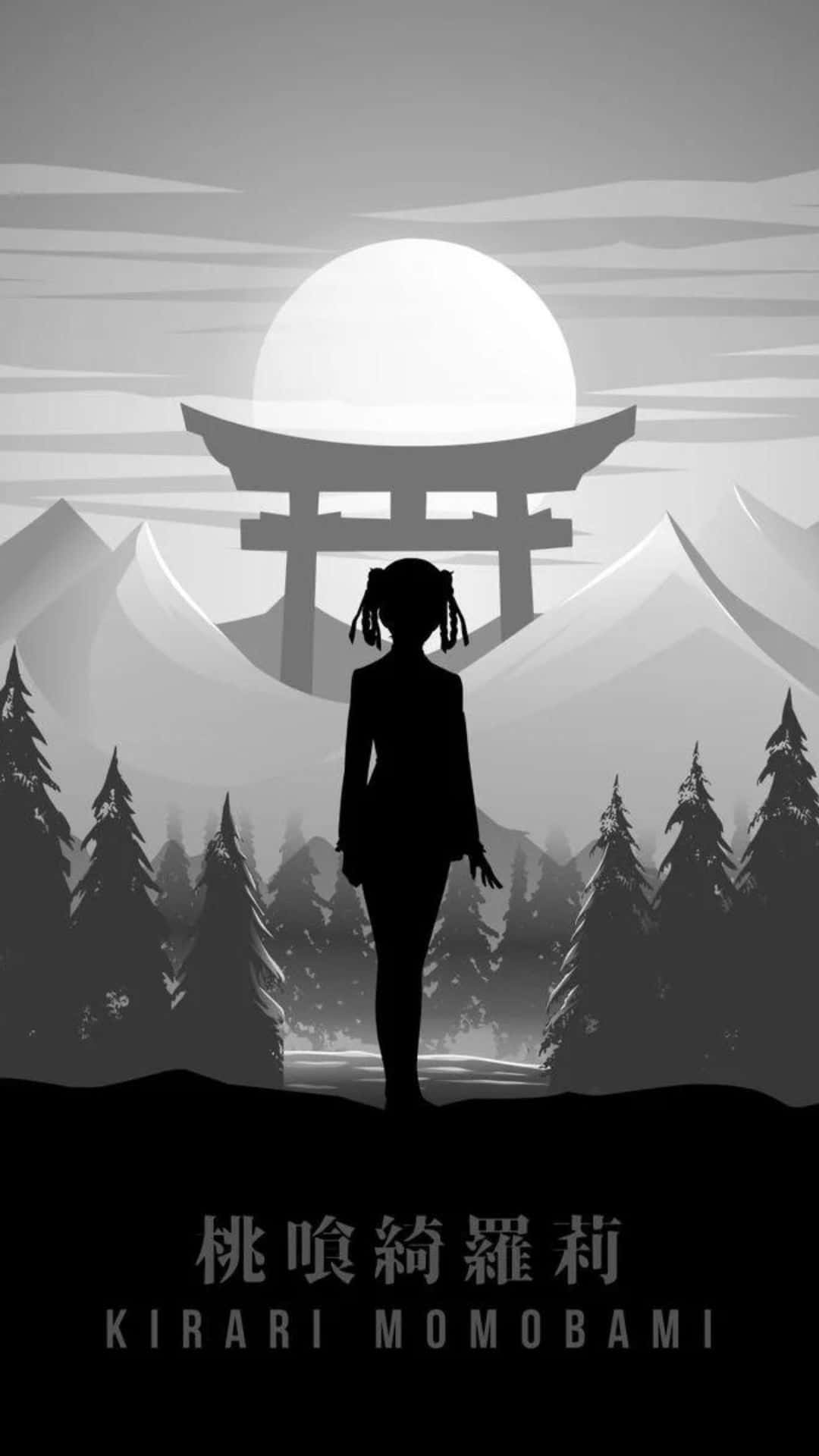 Kirari Momobami, torii gate, mountainous backdrop, Full HD Phone Wallpaper