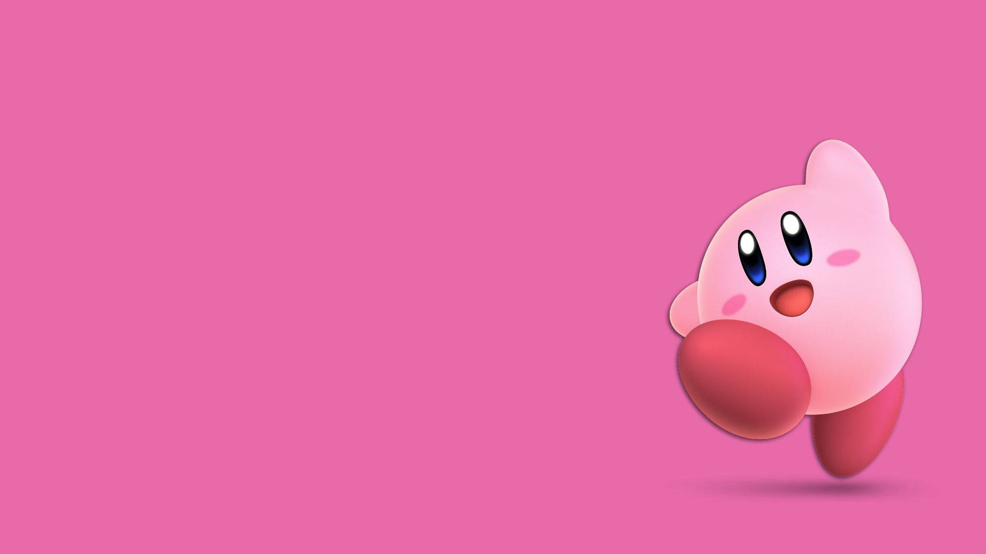 Kirby, pink, cheerful, Full HD Desktop Wallpaper