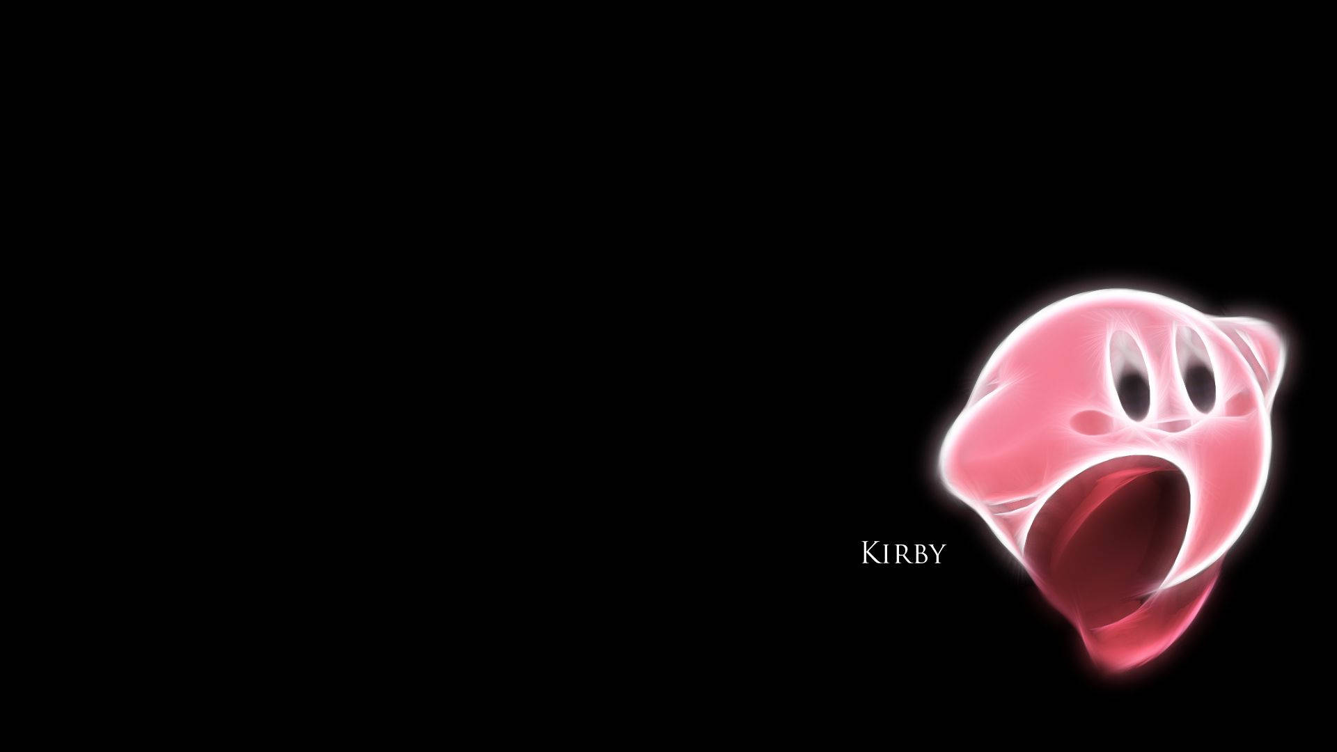 Kirby, neon pink, glowing pink, Full HD Desktop Wallpaper