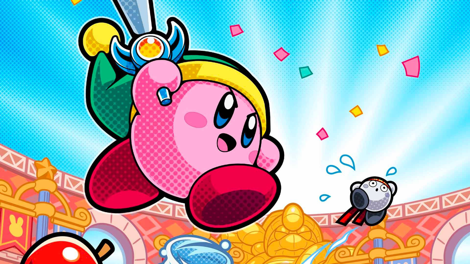 Kirby, pink Kirby, crown, Full HD Desktop Wallpaper