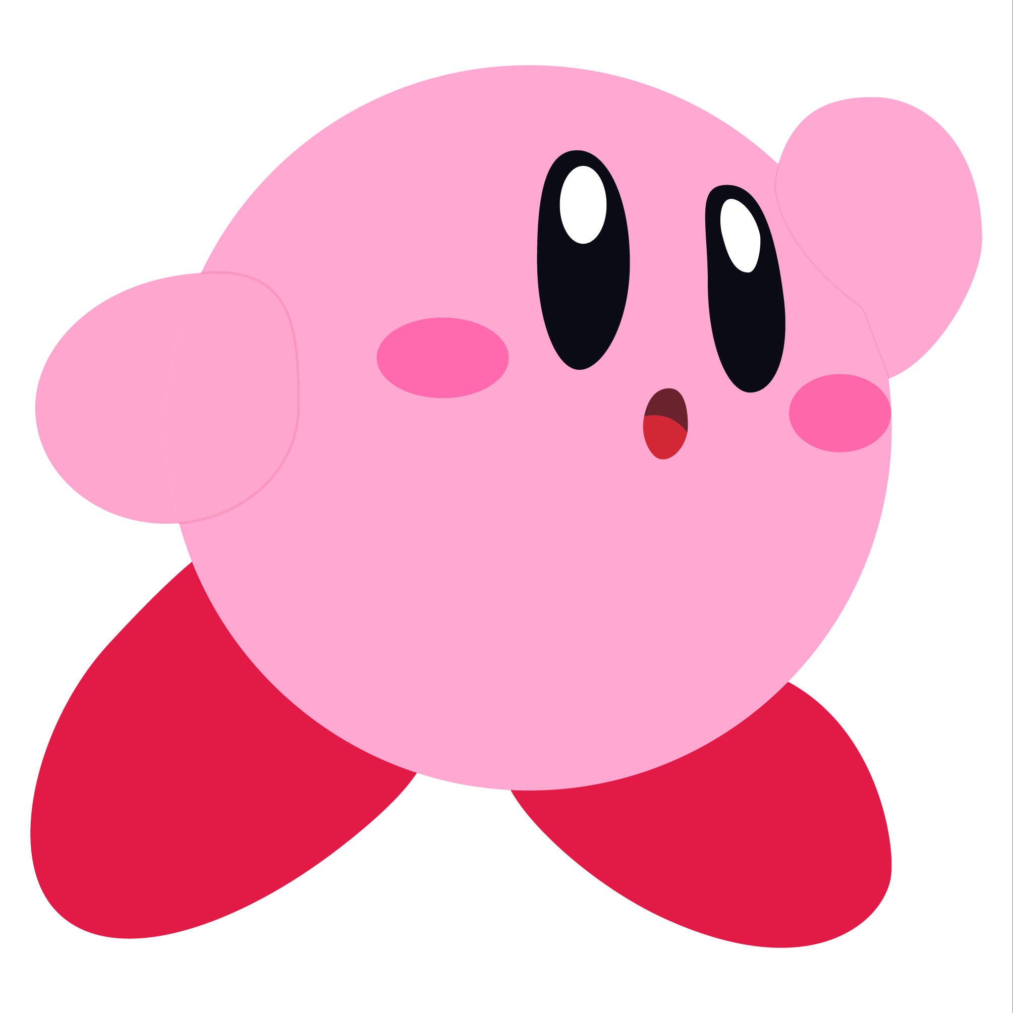 Kirby, pink, round character, Full HD Desktop Wallpaper