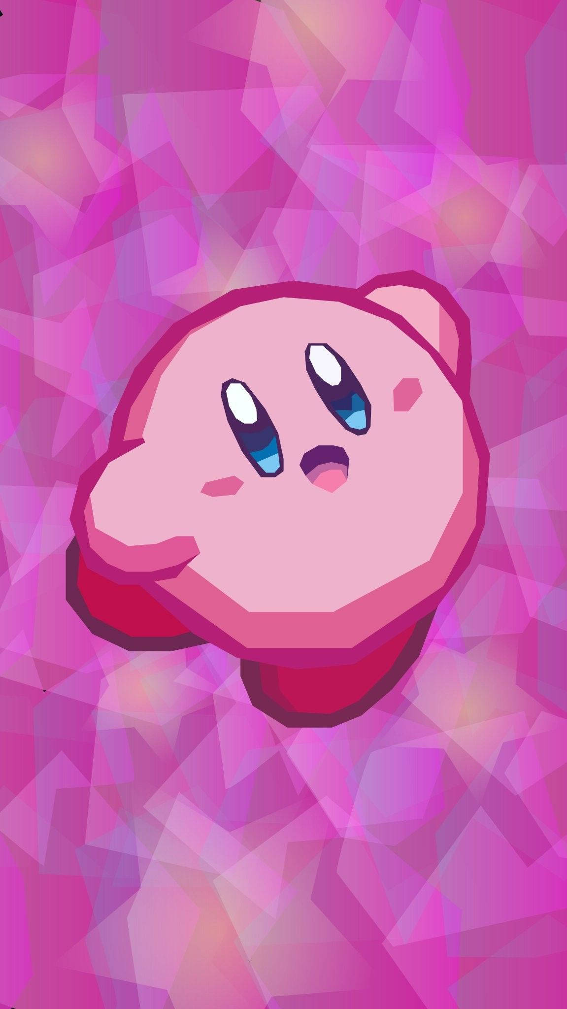 Kirby, pink, big blue eyes, Full HD Phone Wallpaper