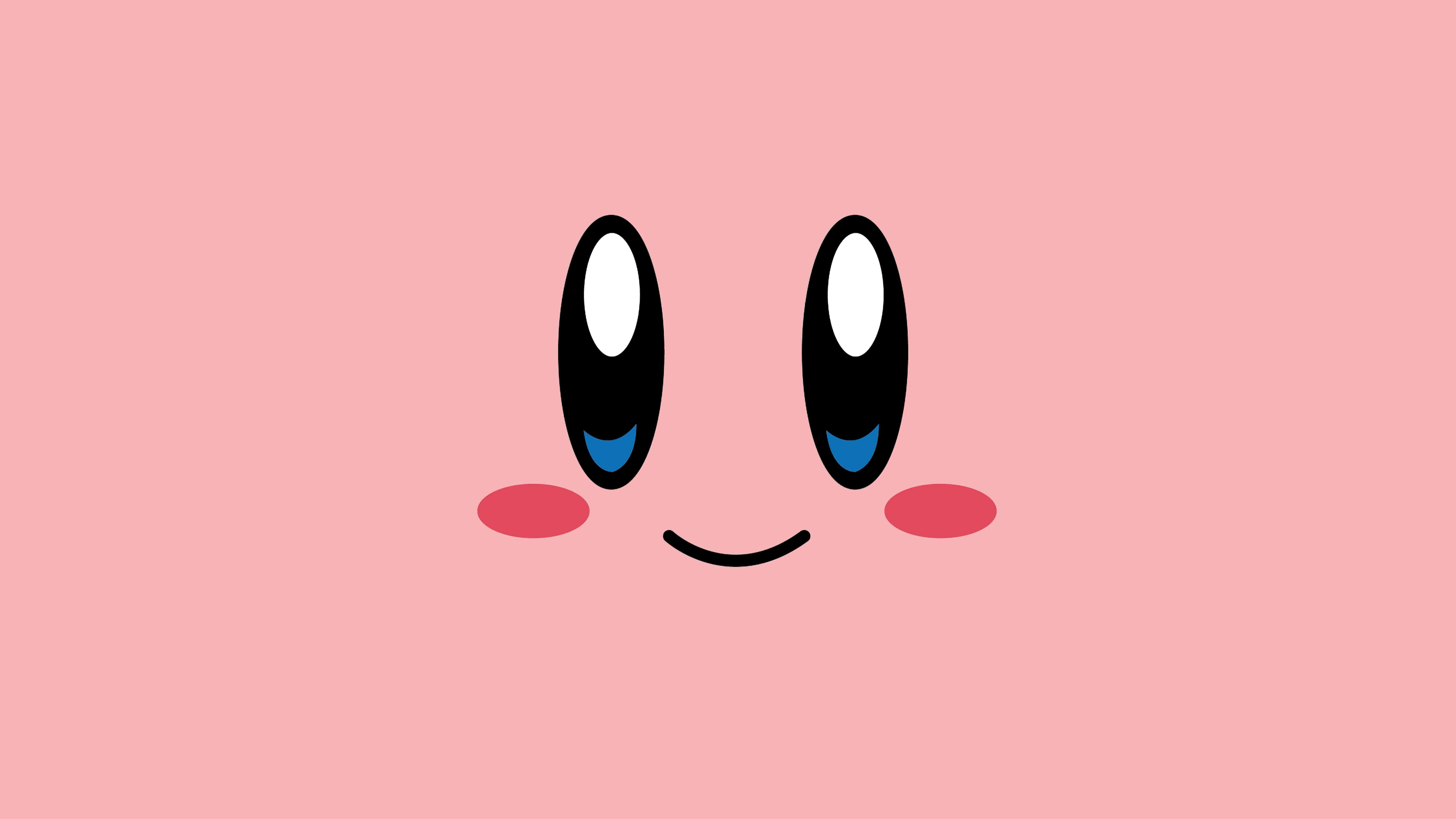 Kirby, pink, big black eyes, 5K Desktop Wallpaper