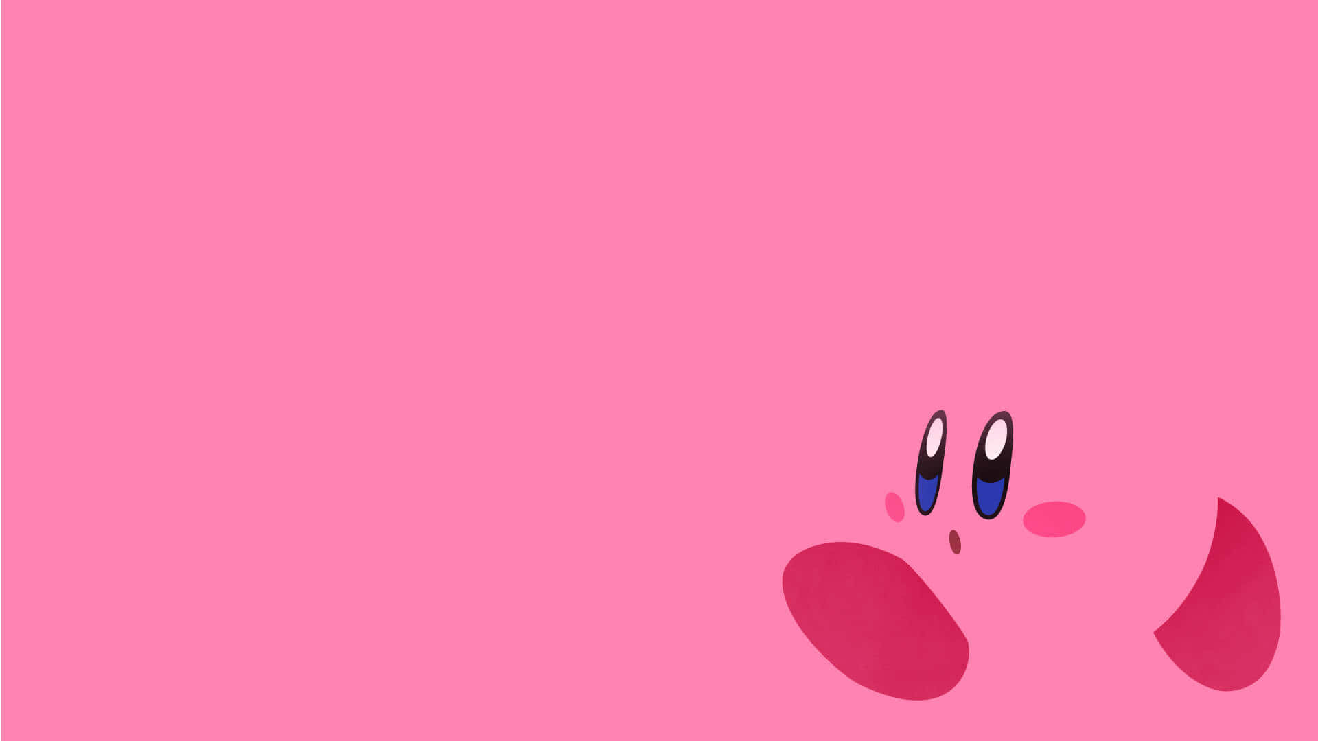 Kirby, pink, blue eyes, Full HD Desktop Wallpaper