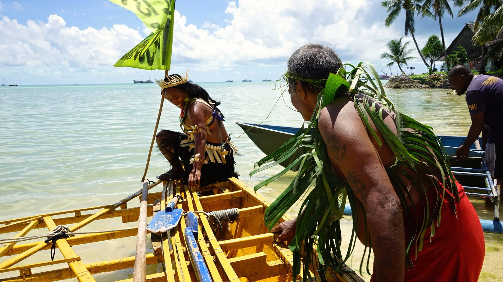 Kiribati, canoe, outrigger canoe, HD Desktop Wallpaper