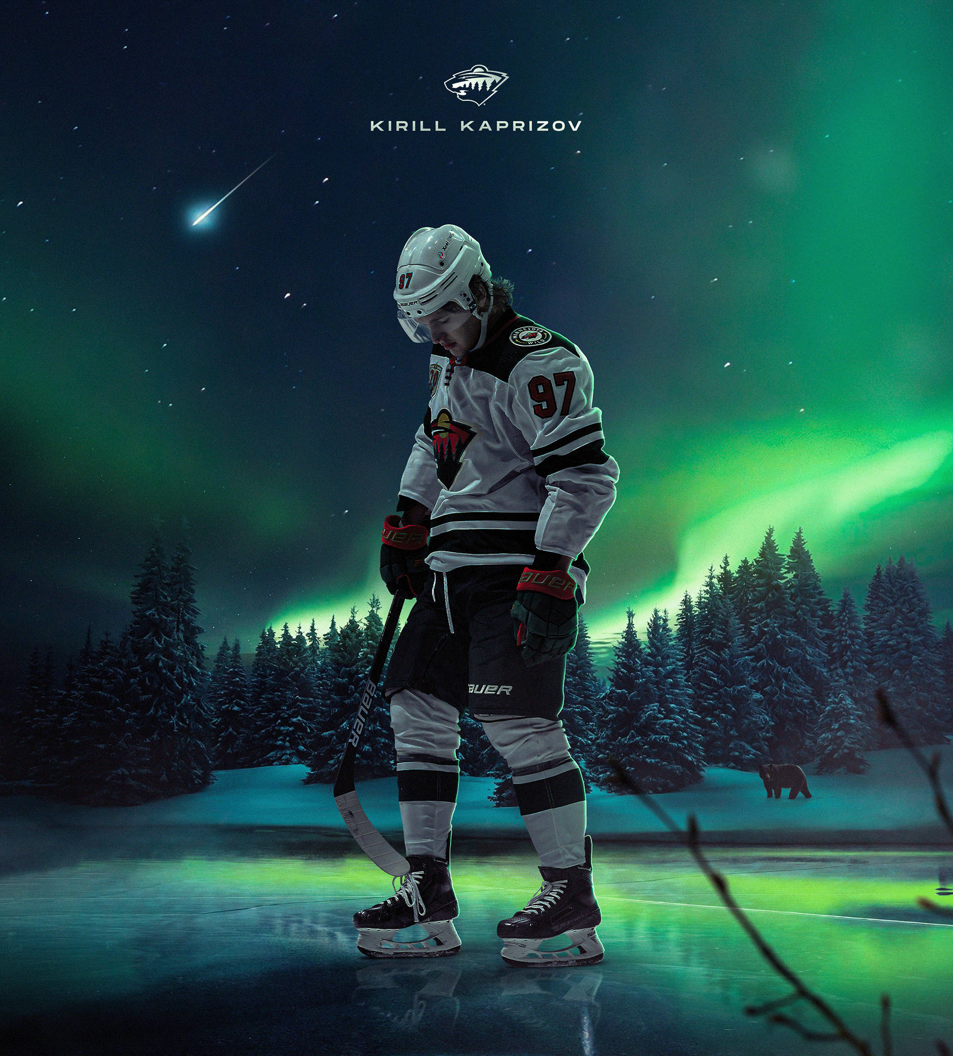 Kirill Kaprizov, aurora borealis, green aurora borealis, Full HD Phone Wallpaper