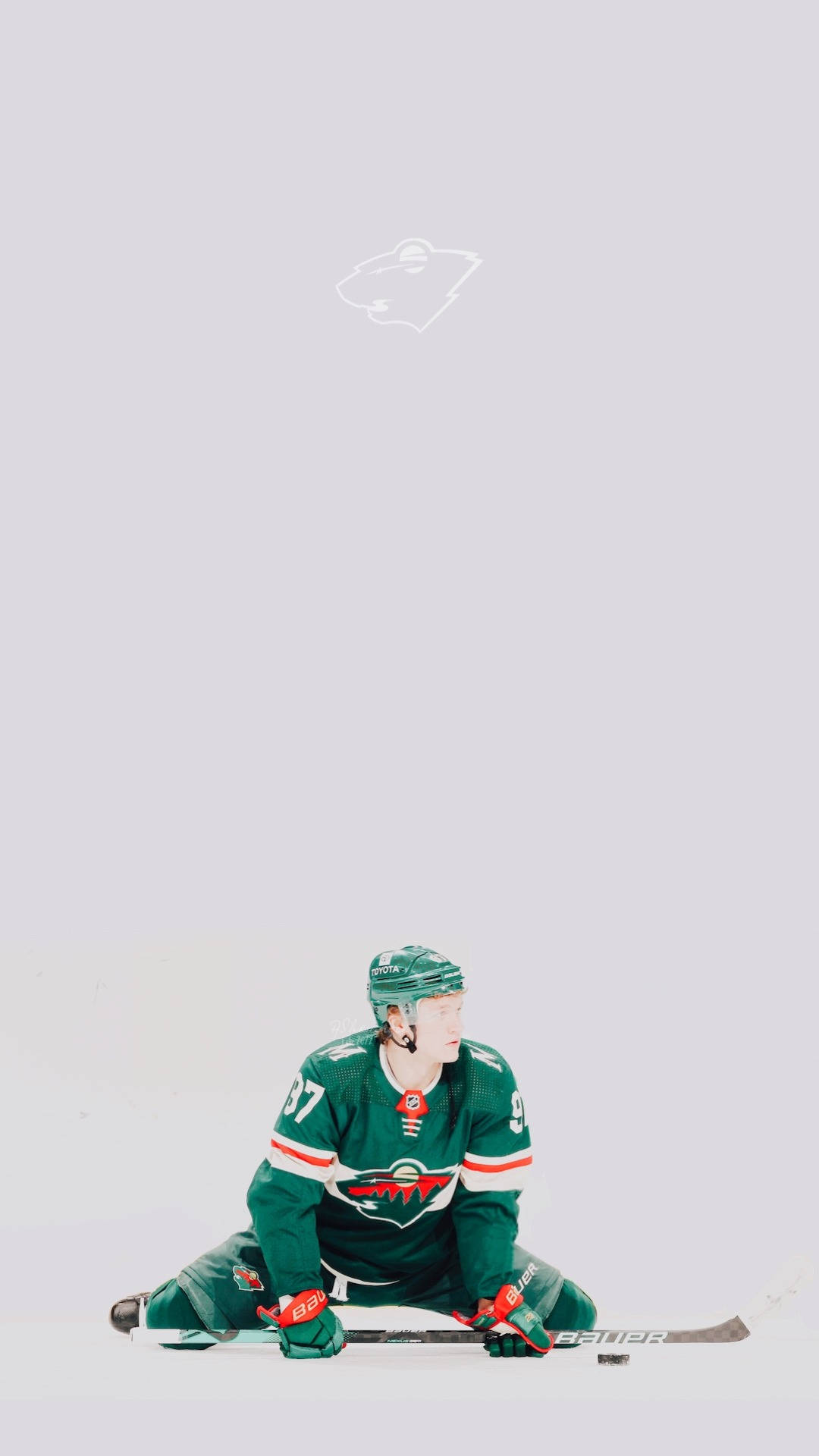 Kirill Kaprizov, green uniform, ice, Full HD Phone Wallpaper