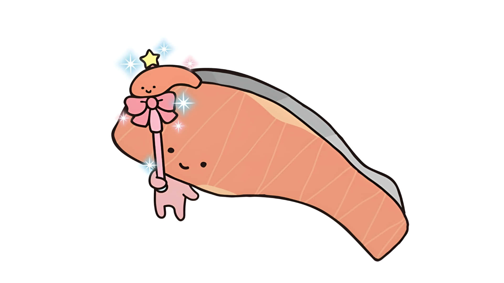 Kirimichan, magical wand, pink bow, Full HD Desktop Wallpaper