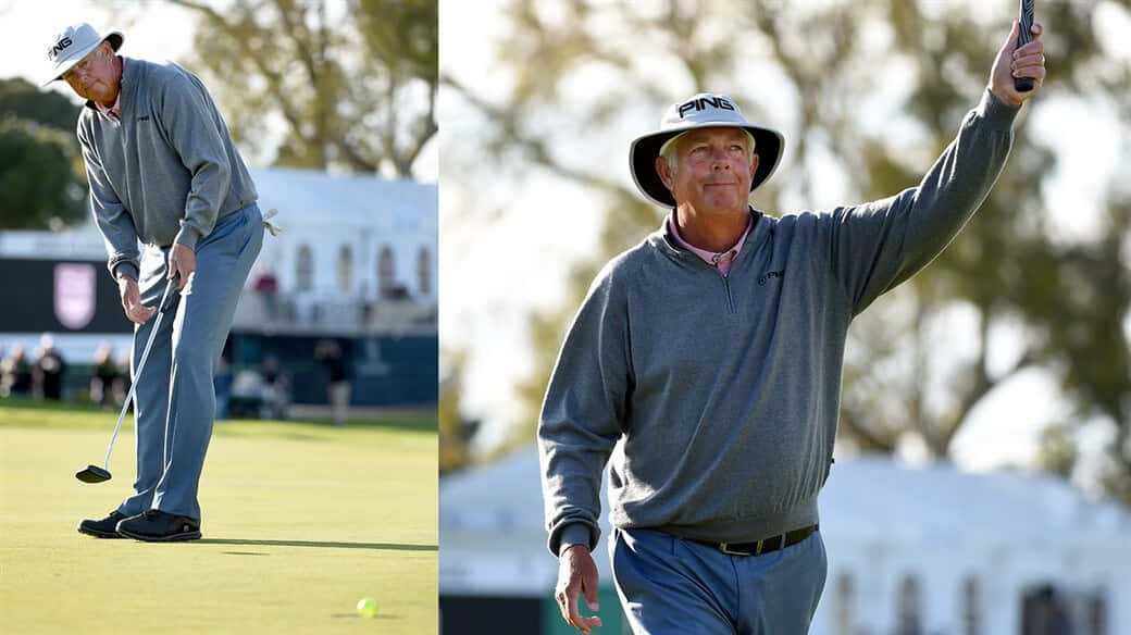 Kirk Triplett, grey attire, putting, SD Desktop Wallpaper