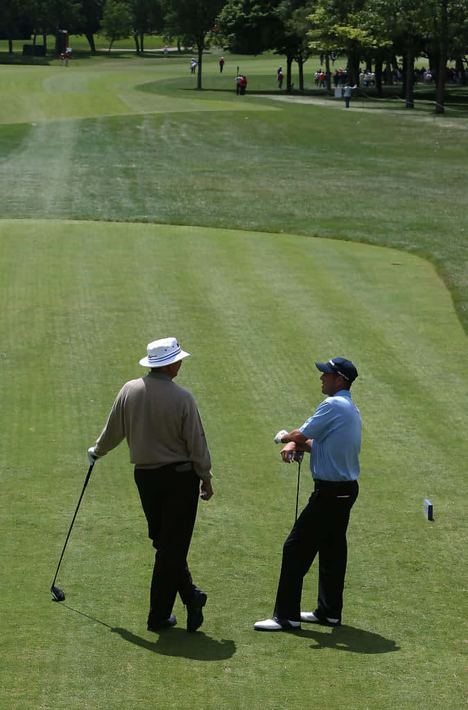 Kirk Triplett, golfers, fairway, SD Phone Wallpaper