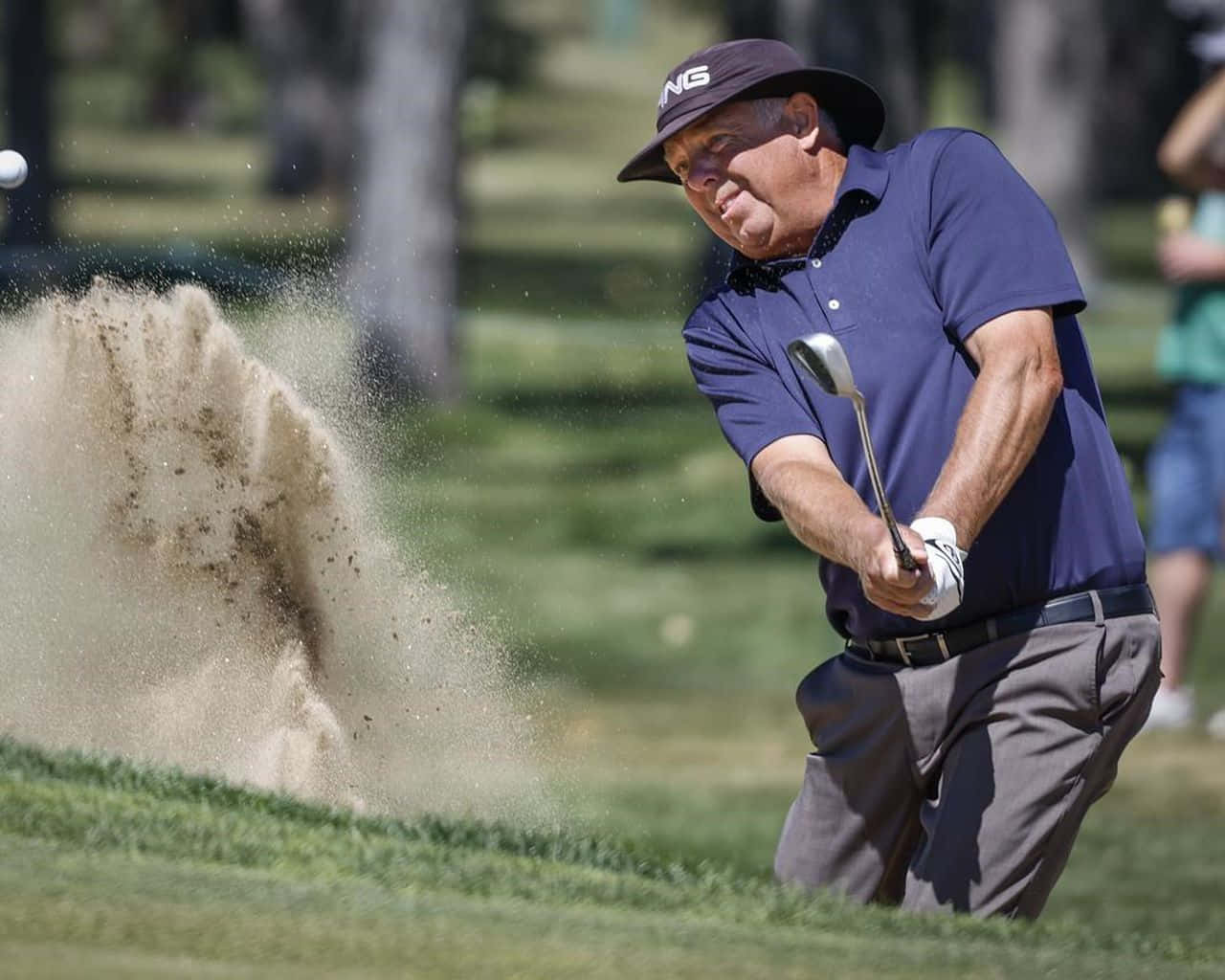 Kirk Triplett, sand bunker, golf course, HD Desktop Wallpaper