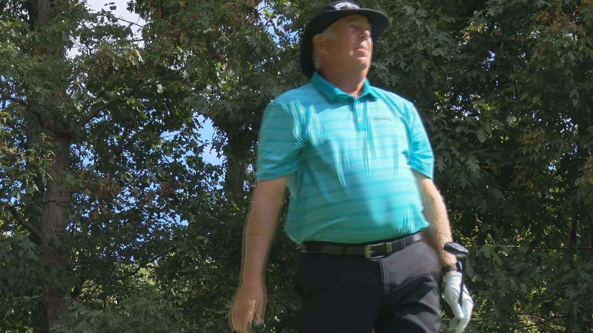 Kirk Triplett, teal polo, black cap, Full HD Desktop Wallpaper