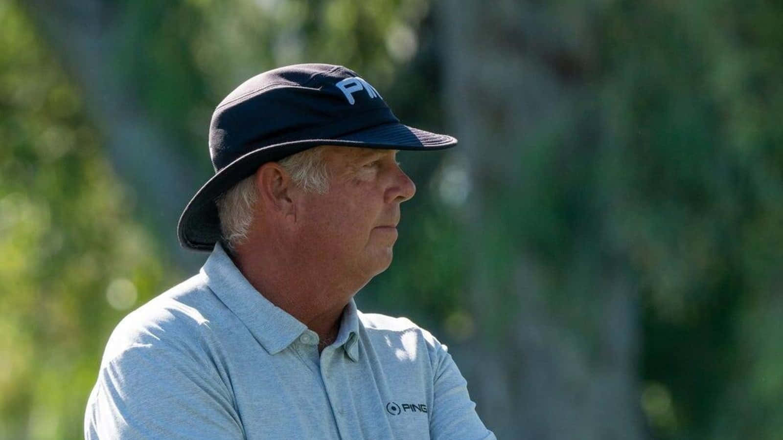 Kirk Triplett, black cap, light gray polo shirt, HD Desktop Wallpaper