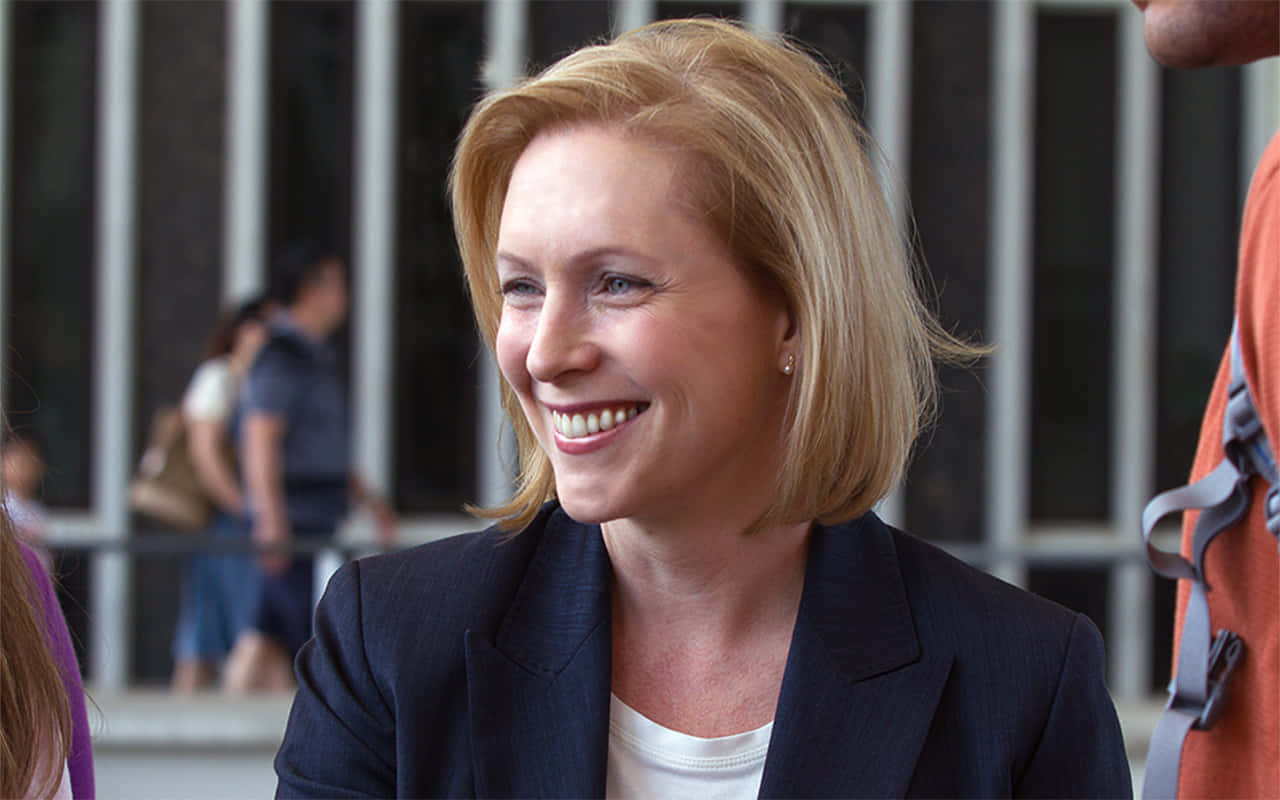 Kirsten Gillibrand, blonde hair, dark blazer, HD Desktop Wallpaper