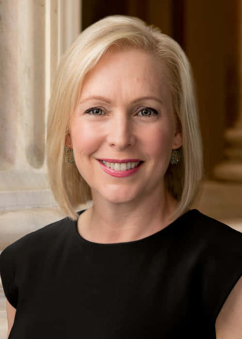 Kirsten Gillibrand, blonde woman, black top, SD Phone Wallpaper