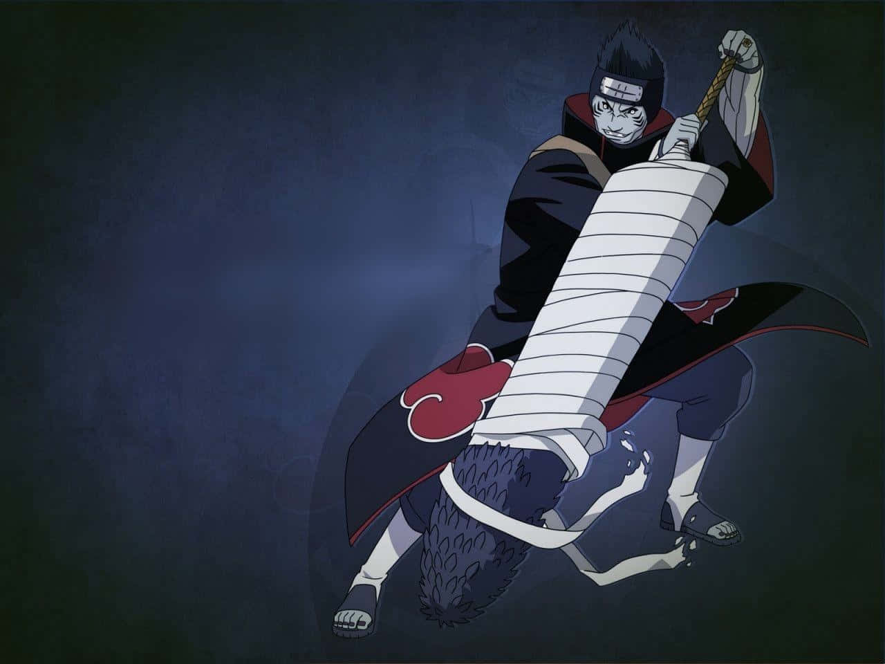Kisame, black cloak, red clouds, HD Desktop Wallpaper