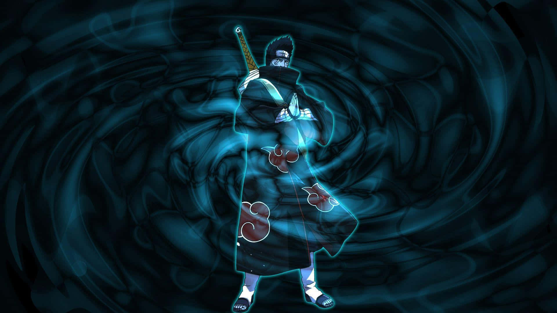 Kisame, black cloak, red clouds, Full HD Desktop Wallpaper