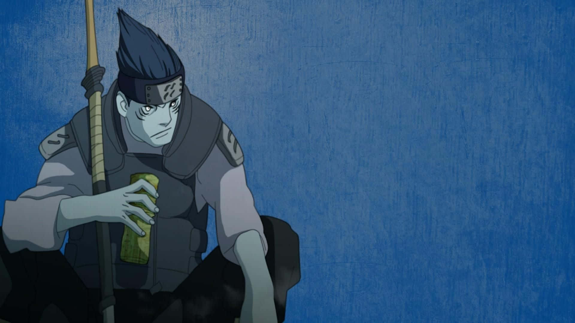 Kisame, blue grunge background, spiky black hair, Full HD Desktop Wallpaper