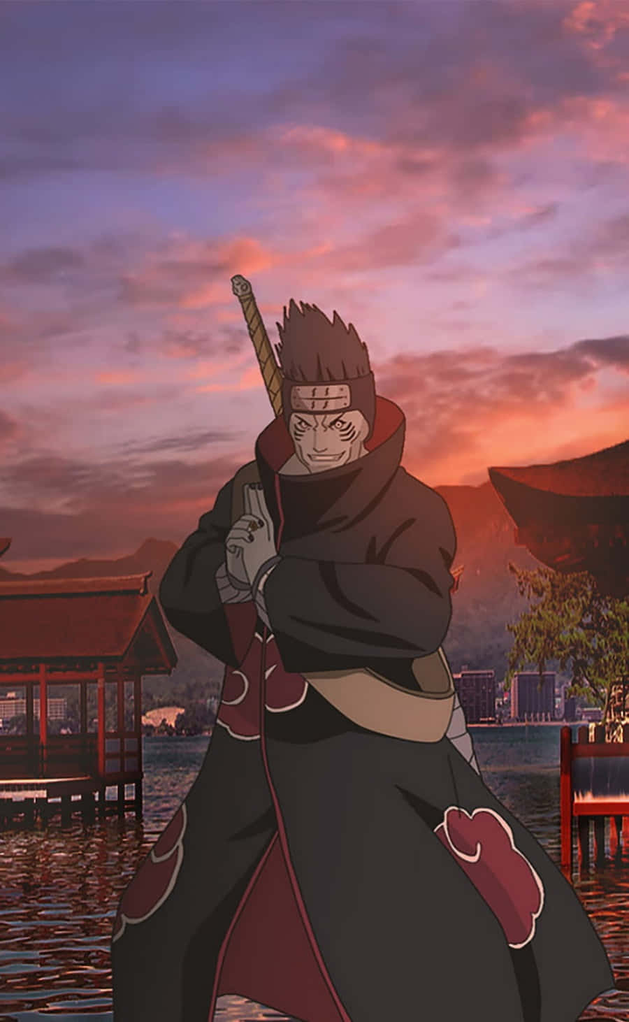 Kisame, waterfront, sunset, HD Phone Wallpaper