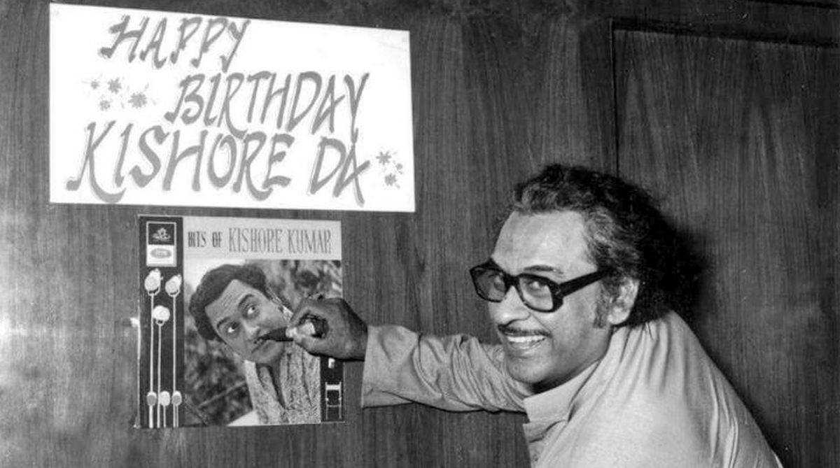 Kishore Kumar, vinyl record, birthday poster, SD Desktop Wallpaper