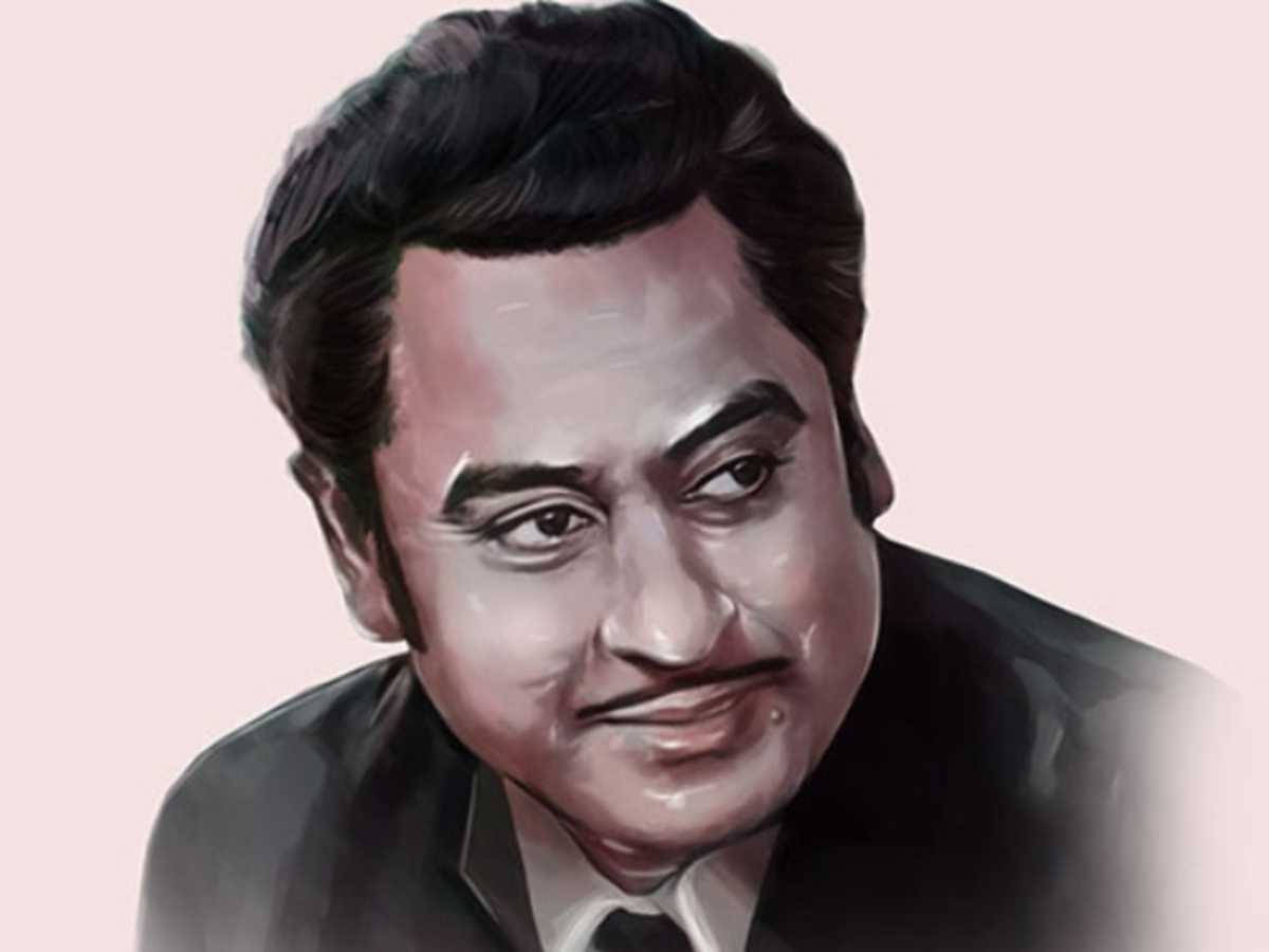 Kishore Kumar, pink background, dark hair, SD Desktop Wallpaper