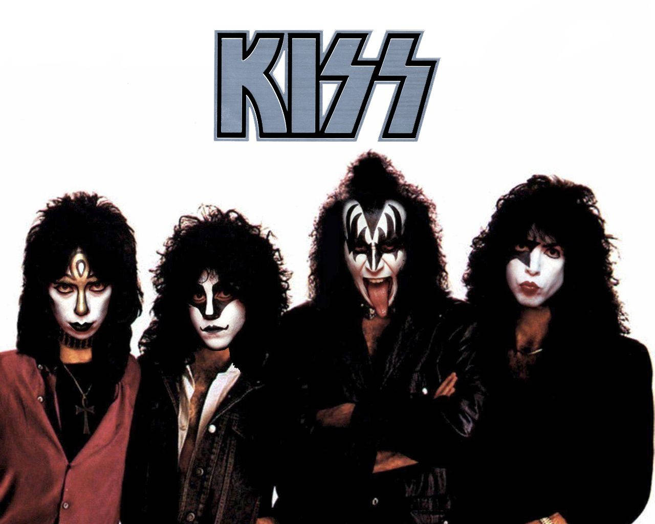 Kiss Band, KISS logo, face paint, HD Desktop Wallpaper