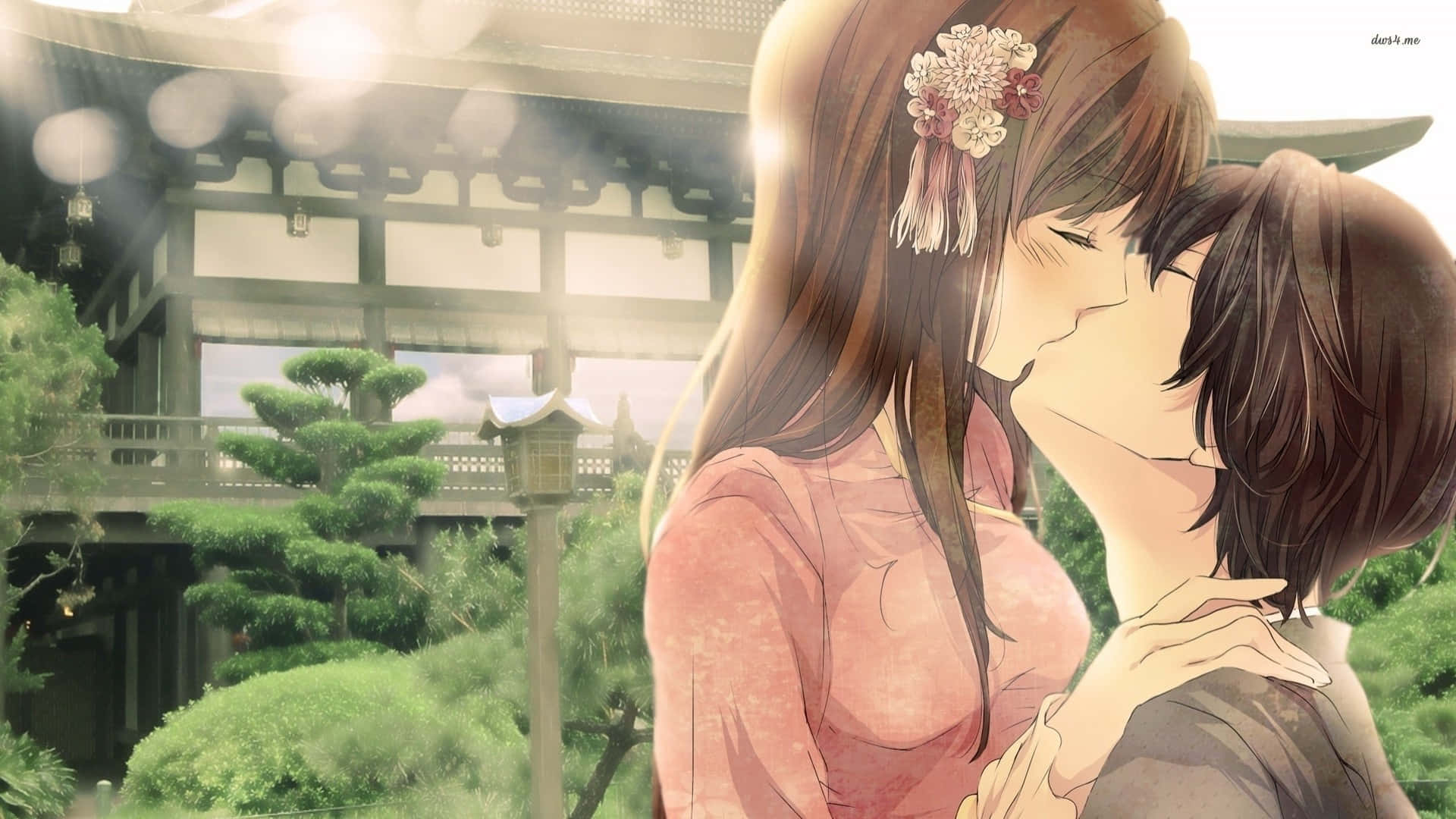 Kiss Cartoon, 1920 x 1080, anime characters, Full HD Desktop Wallpaper