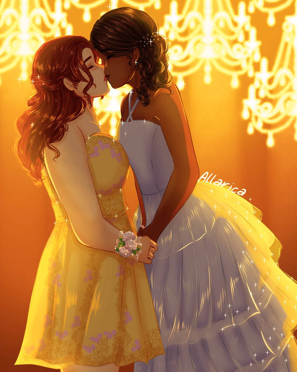 LGBTQ, women, elegant gowns, SD Phone Wallpaper