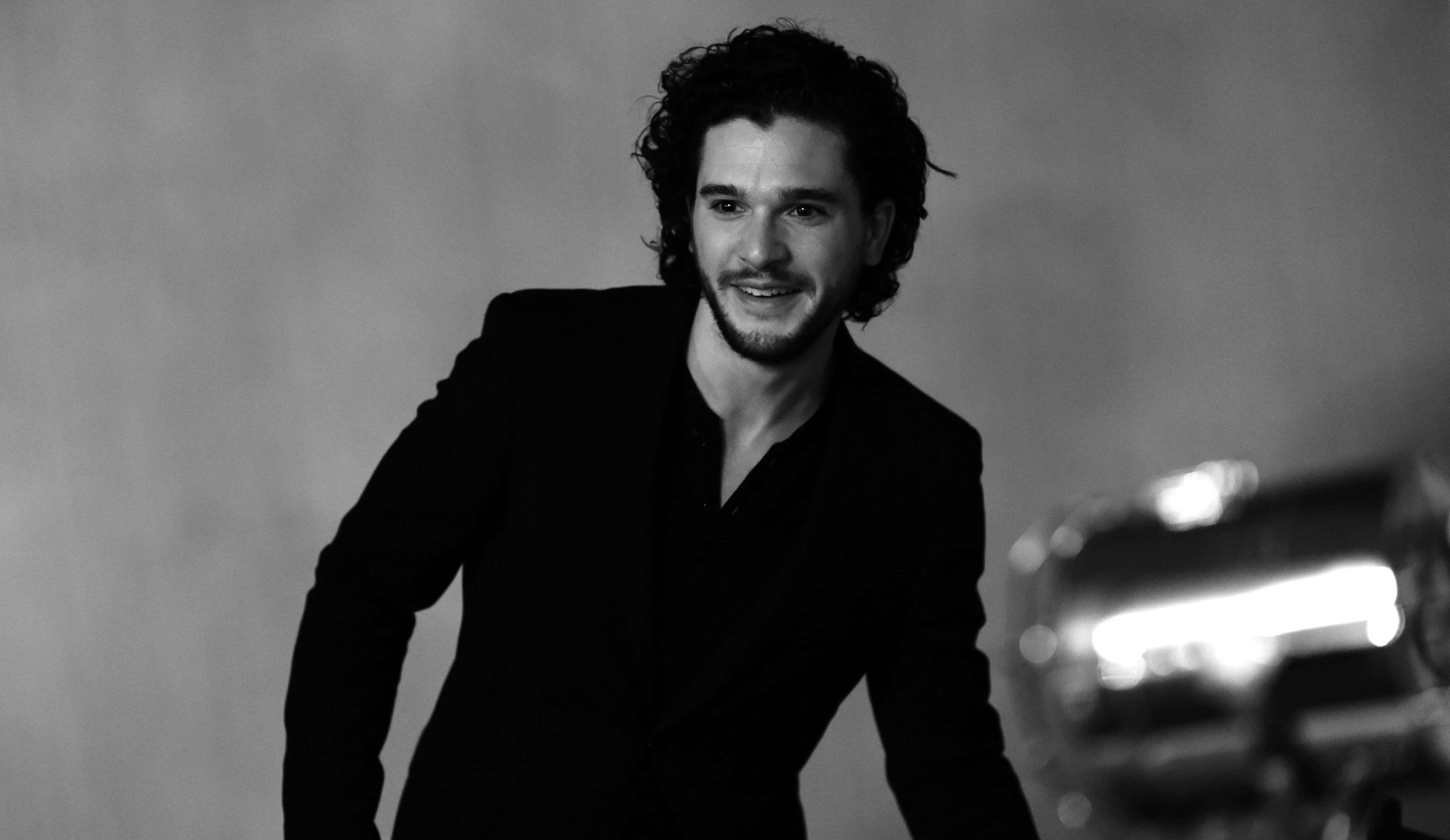 Kit Harington, curly hair, beard, 4K Desktop Wallpaper