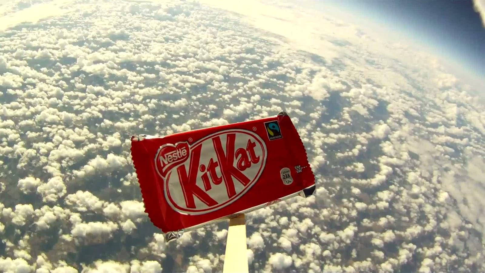 Kit Kat, clouds, blue Earth, HD Desktop Wallpaper