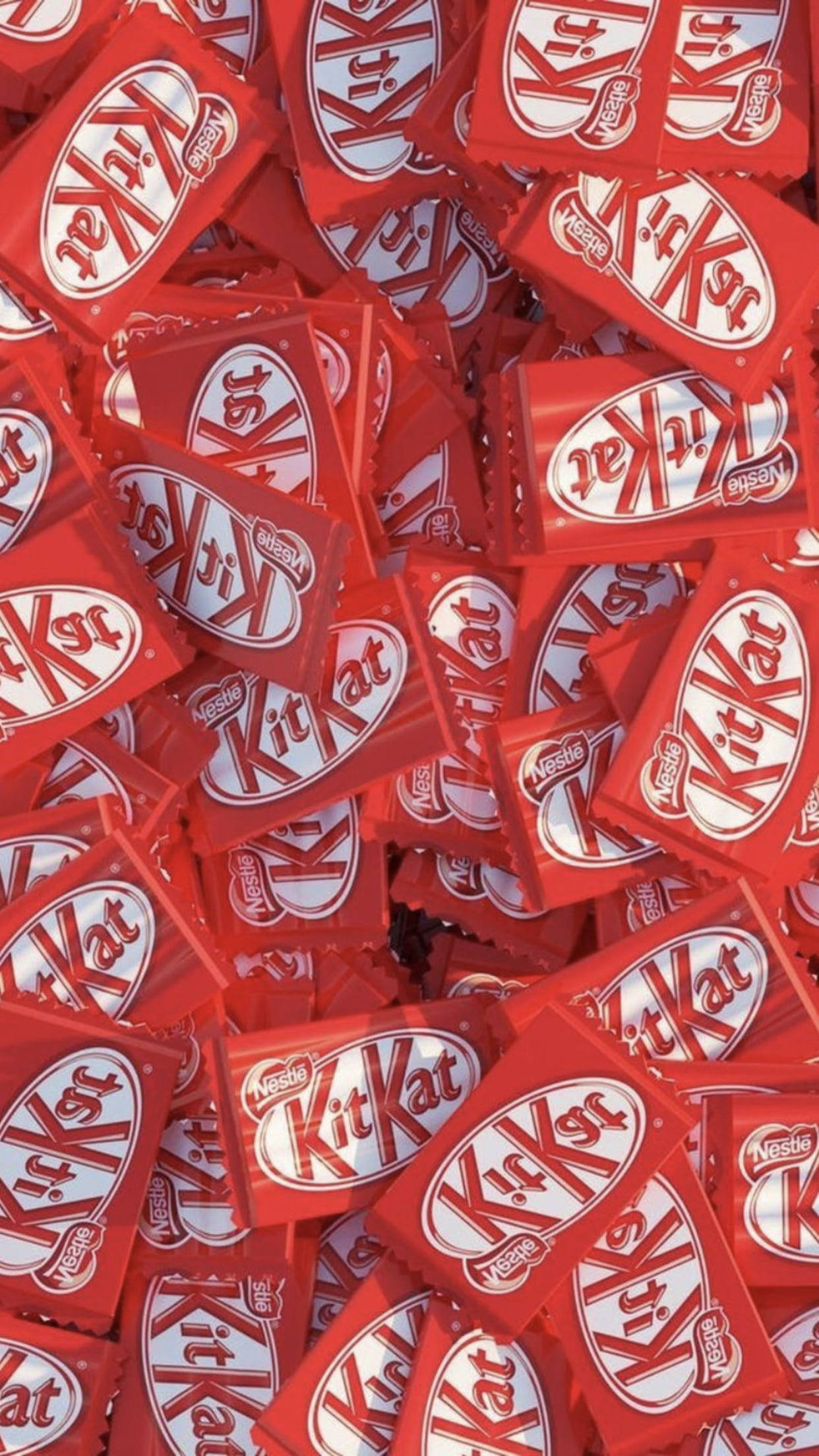Kit Kat, red KitKat chocolate bar wrappers, vibrant close-up, Full HD Phone Wallpaper