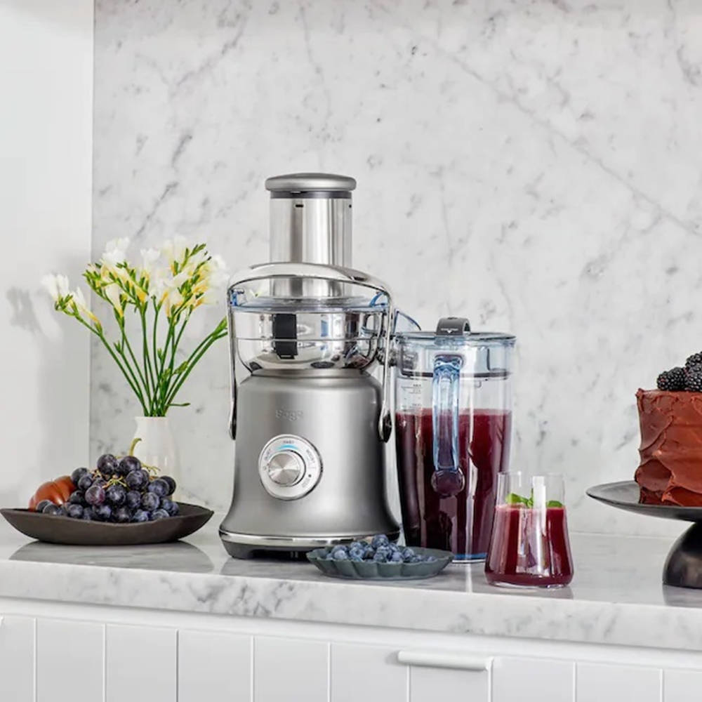 juicer, marble countertop, fresh berries, SD Desktop Wallpaper