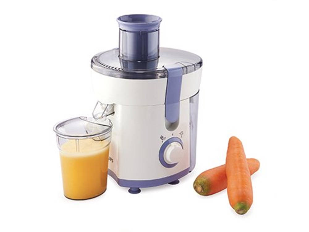 white and purple countertop juicer, orange carrot juice, glass, SD Desktop Wallpaper