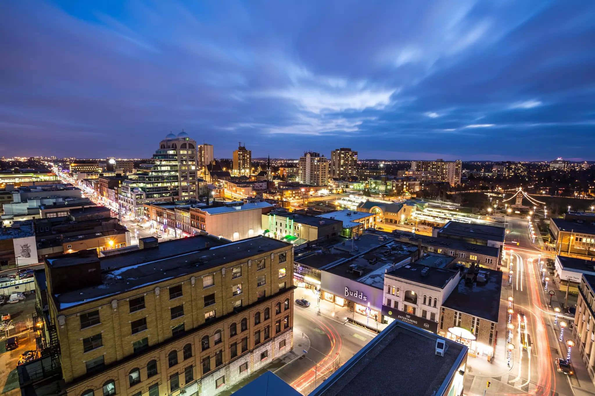 Kitchener, cityscape, dusk, Full HD Desktop Wallpaper